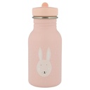 DRINKBEKER, 350ml, Mrs. Rabbit, roze, uni/print konijn, aluminium, deksel, drinktuit, drinkfles, School (040)