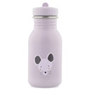 DRINKBEKER, 350ml, Mrs. Mouse, grijs, uni/print muis, aluminium, deksel, drinktuit, drinkfles, School (040)