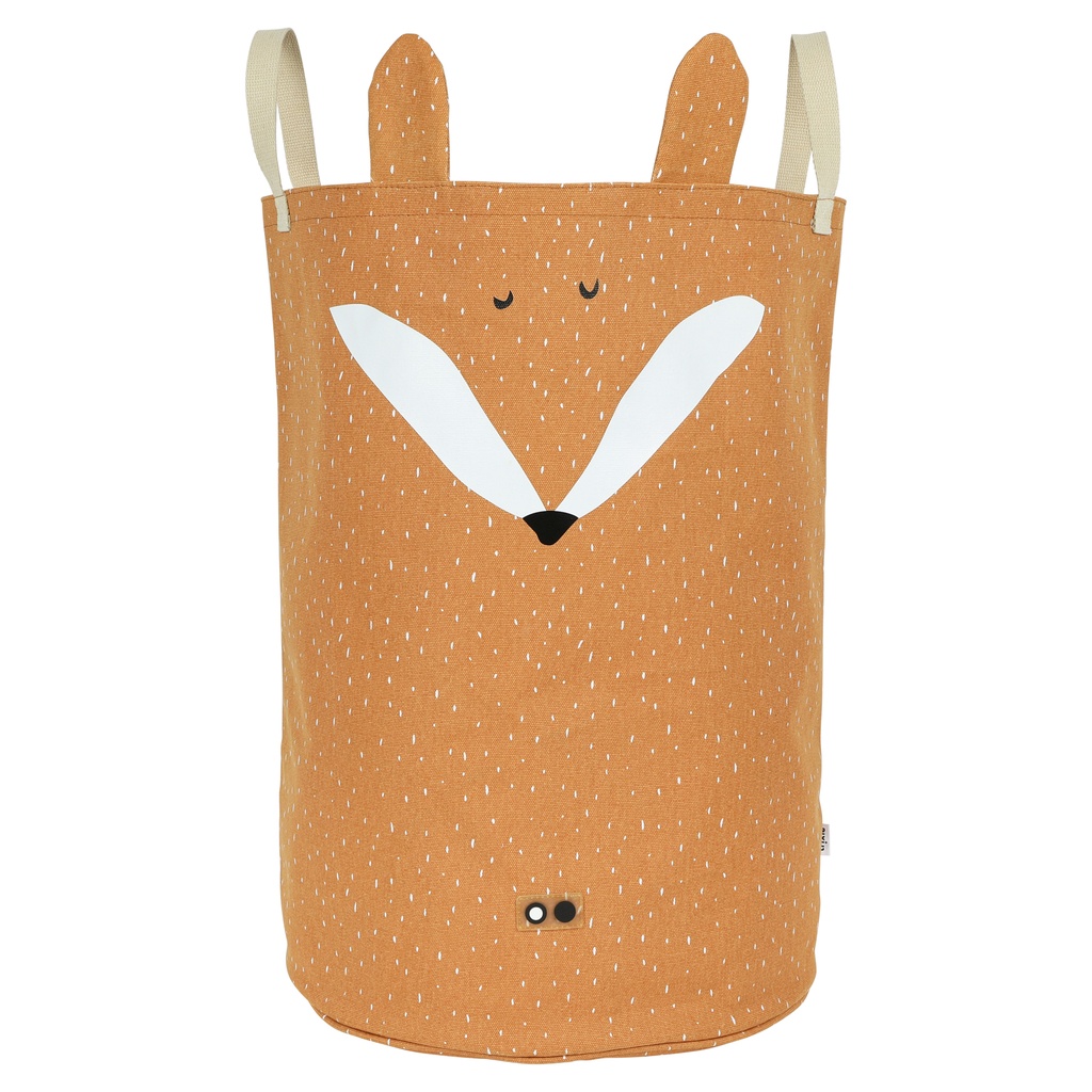 MAND, vr speelgoed, Mr. Fox, Toy Bag Large, print vos/aop streepjes, rond, oren, katoen, opbergen, Playtime (024)