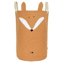 MAND, vr speelgoed, Mr. Fox, Toy Bag Large, print vos/aop streepjes, rond, oren, katoen, opbergen, Playtime (024)