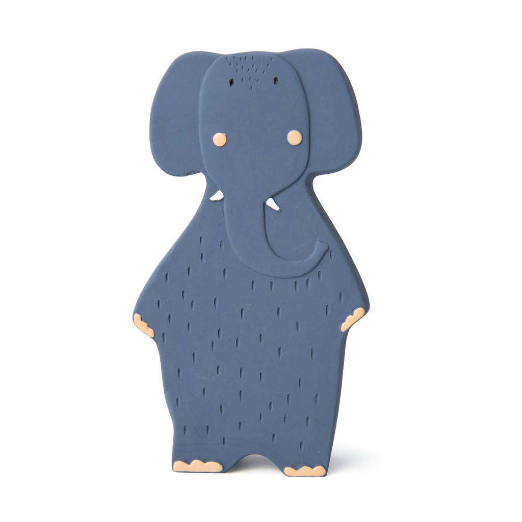 BADSPEELGOED, Mrs. Elephant, Natural Rubber Toy, blauw, olifant, kunststof, vanaf 0 maand, Playtime (037)