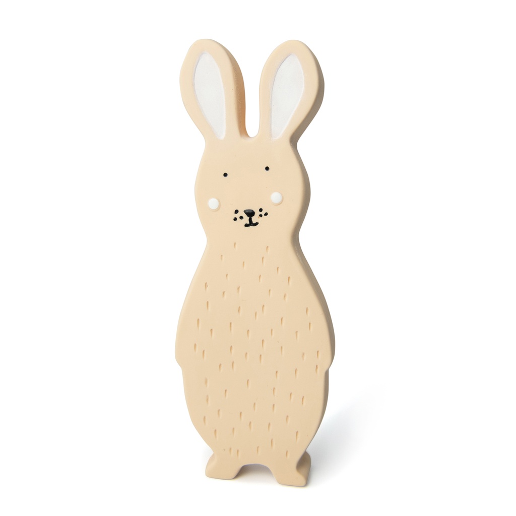 BADSPEELGOED, Mrs. Rabbit, Natural Rubber Toy, roze, konijn, kunststof, vanaf 0 maand, Playtime (037)