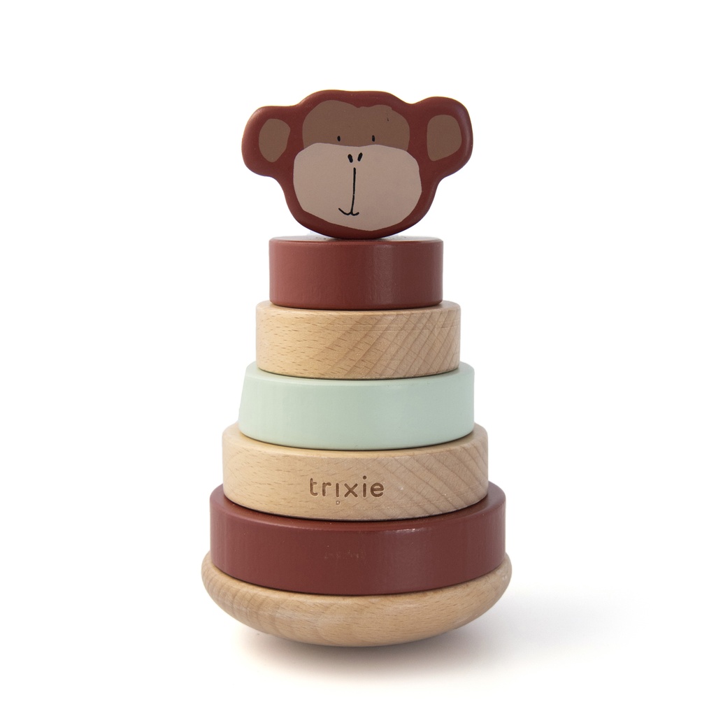 Trixie | Houten Stapeltoren Mr. Monkey Bruin 10x10x18cm