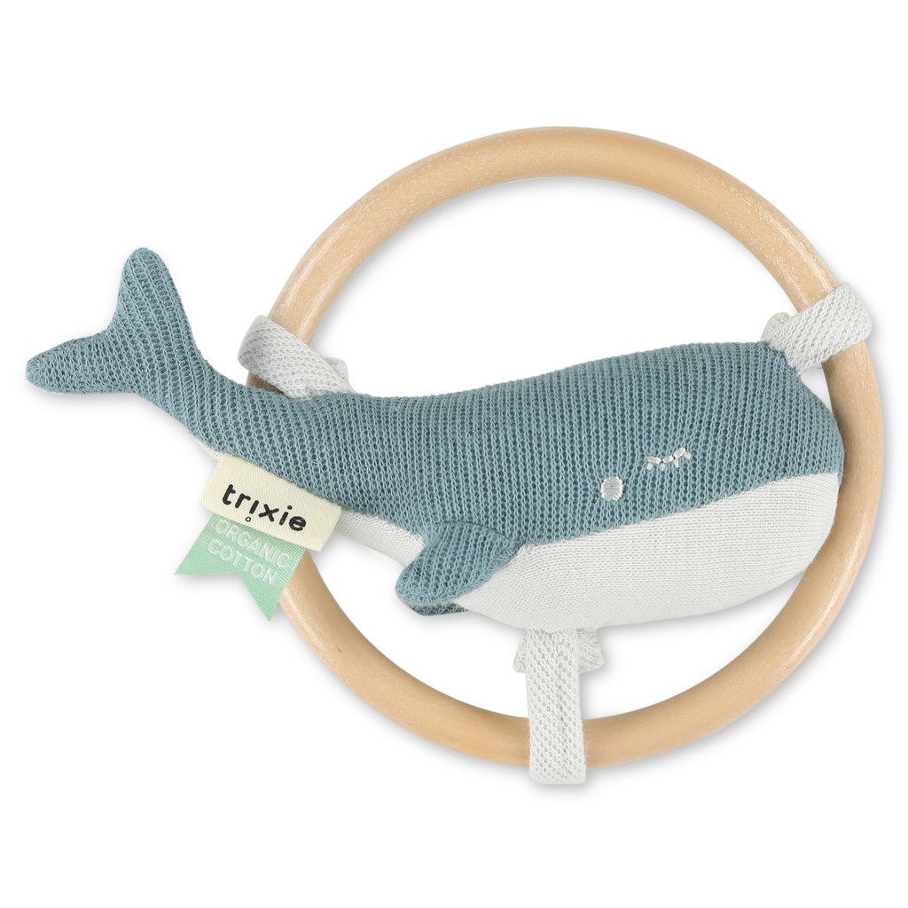 Trixie | Rammelaar Rattle Whale grijs/blauw 