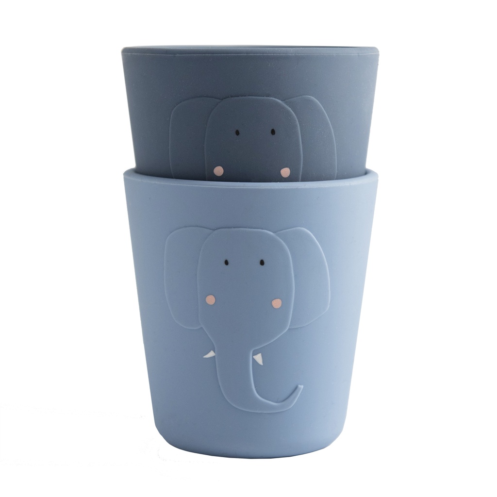 Trixie | Drinkbeker Mrs. Elephant Mealtime Cups 2-pack blauw