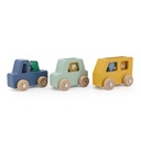 AUTO, Animal car set, Mr. Lion/Mr. Crocodile/Mrs. Elephant/Mrs. Rabbit, hout, Playtime (036)