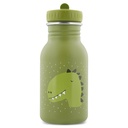 DRINKBEKER, 350ml, Mr. Dino, groen, uni/print dino, aluminium, deksel, drinktuit, drinkfles, School (040)