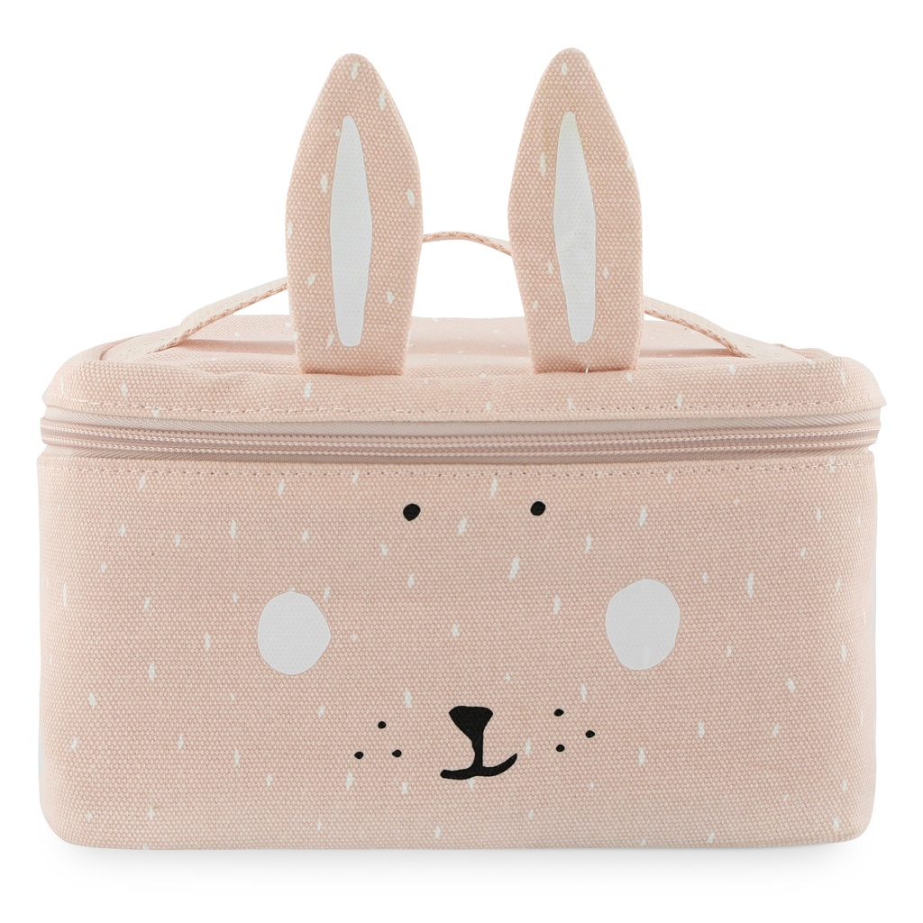 KOELTAS, Thermische lunchtas, Mrs. Rabbit School, 14x14cm, roze