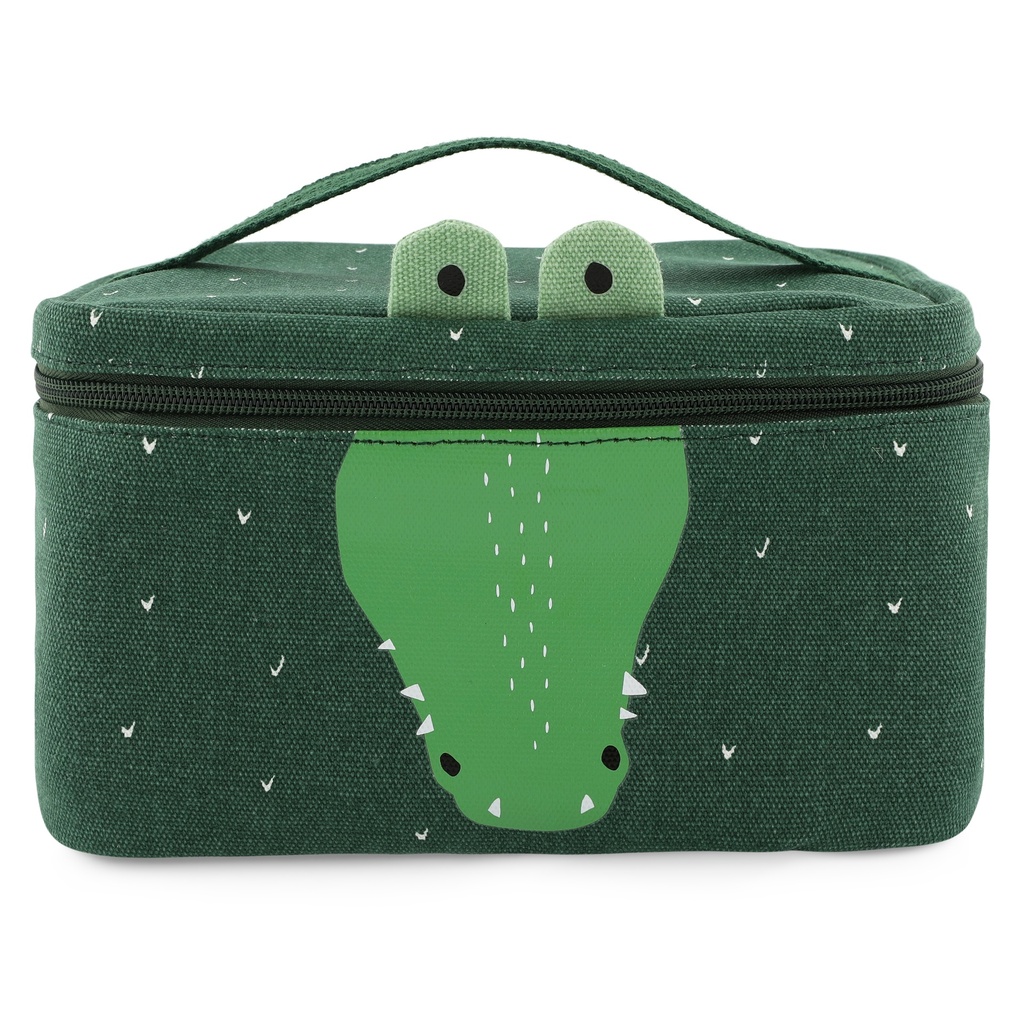 KOELTAS, Thermische lunchtas, Mr. Crocodile School, 14x14cm, groen