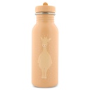 DRINKBEKER, 500ml, Mrs. Giraffe, roze, uni/print giraf, aluminium, deksel, drinktuit, drinkfles, School (041)