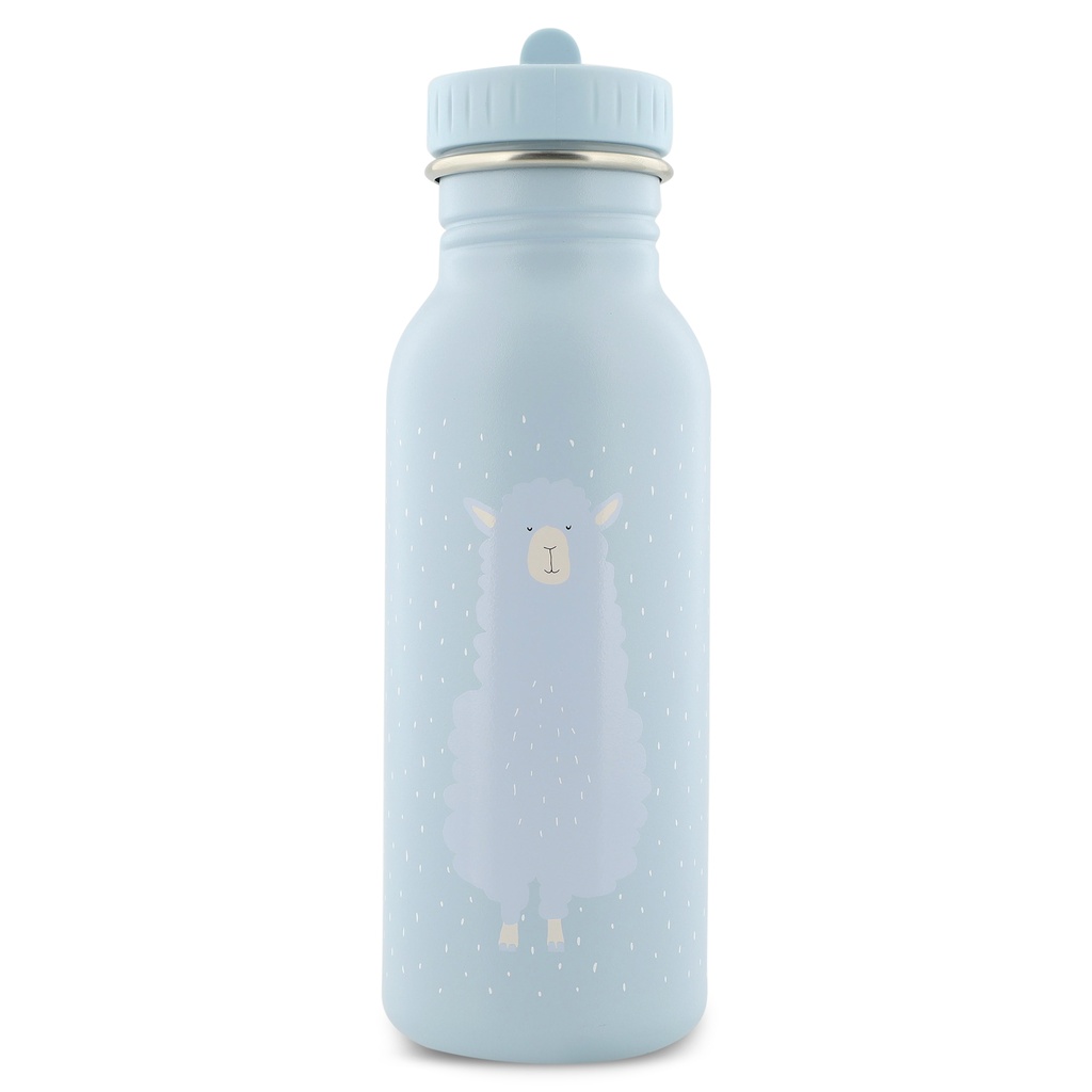 DRINKBEKER, 500ml, Mr. Alpaca, blauw, uni/print alpaca, aluminium, deksel, drinktuit, drinkfles, School (041)