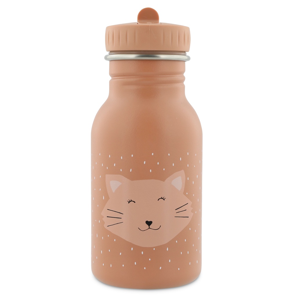 DRINKBEKER, 350 ml, Mrs. Cat, roze, uni/print kat, RVS, deksel, drinktuit, Drinkfles, 1 stuk(s)