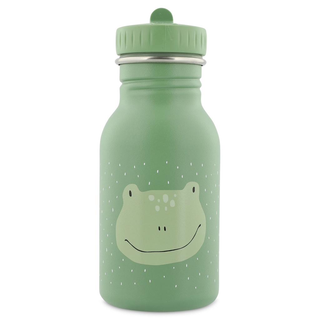 DRINKBEKER, 350 ml, Mr. Frog, groen, uni/print kikker, RVS, deksel, drinktuit, Drinkfles, 1 stuk(s)