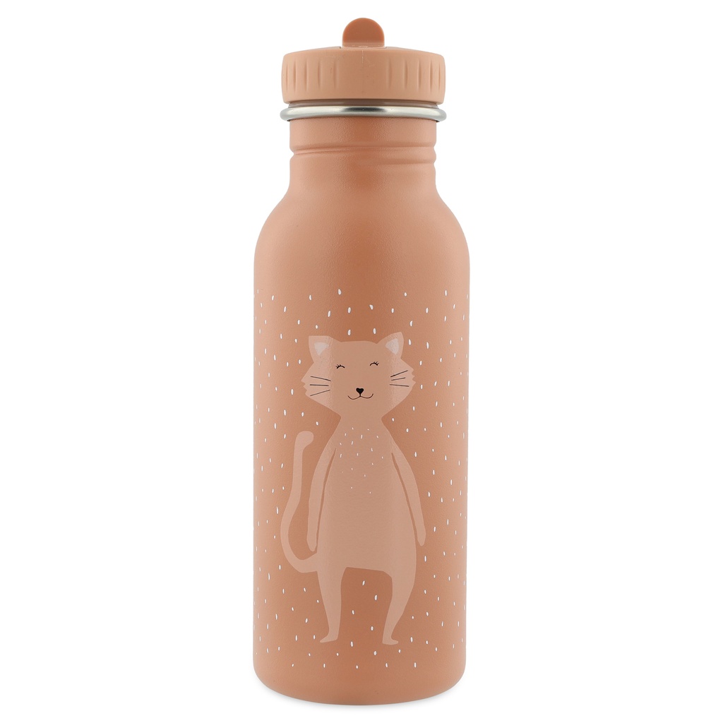 DRINKBEKER, 500 ml, Mrs. Cat, roze, uni/print kat, aluminium, deksel, drinktuit, Drinkfles, 1 stuk(s)