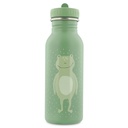 DRINKBEKER, 500 ml, Mr. Frog, groen, uni/print kikker, aluminium, deksel, drinktuit, Drinkfles, 1 stuk(s)