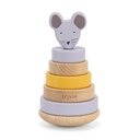 Trixie | Houten Stapeltoren Mrs. Mouse Paars 10x10x19.5cm