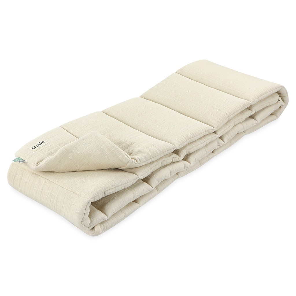 PARKBUMPER, Bliss beige, ecru, uni tetra - uni tetra, 25x340cm, bio katoen, voor park, (007), 2023-2024