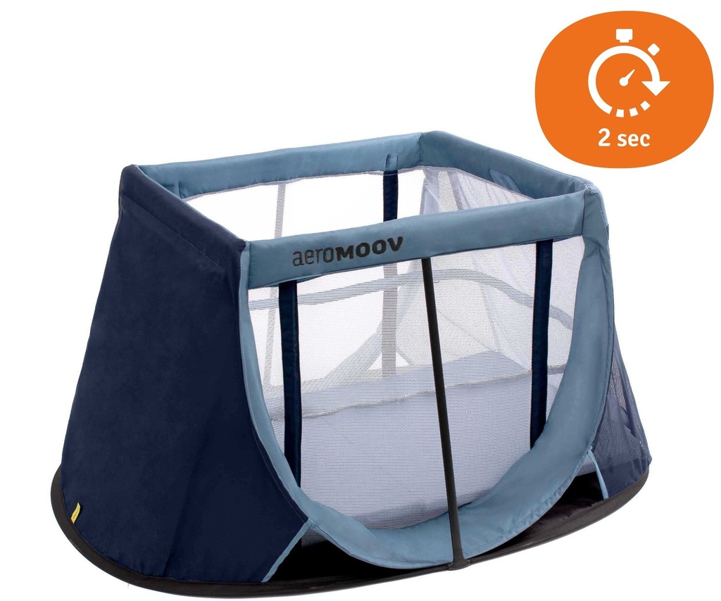 REISBED, Instant Travel Cot, blue whale, blauw, uni, 90x64x130cm, bodem verstelbaar in hoogte, met transporttas