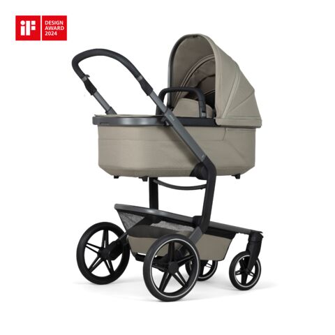 WANDELWAGEN, Day5, sage green, frame dark grey/alu, incl draagmand, duwbeugel imitatieleder/black carbon, 2024