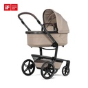 WANDELWAGEN, Day5, sandy taupe, frame dark grey/alu, incl draagmand, duwbeugel imitatieleder/dark brown, 2024