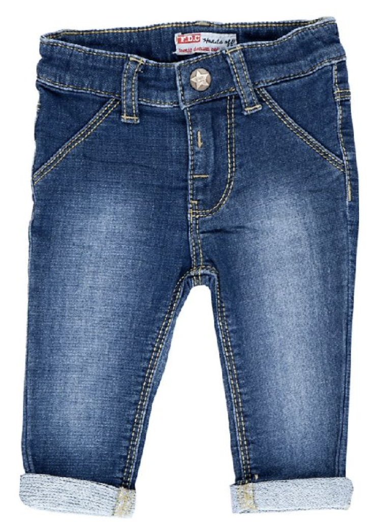 BROEK, Stars, light denim, M:62, boys, blauw, uni, jeans, boord recht