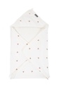 BADCAPE, hearts, uni/all over hartjes motief, jersey/badstof, 80x80cm, met washandje