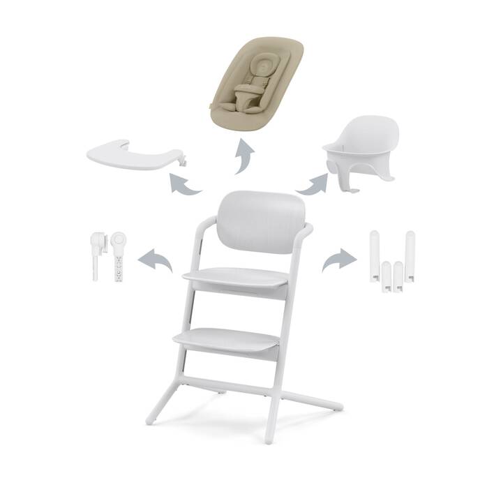 Cybex | Eetstoel Lemo 4 in 1 All white