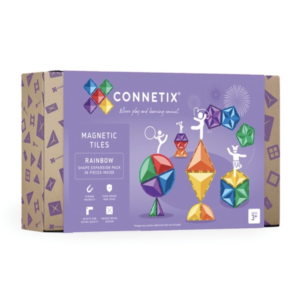 Connetix | Magnetische Blokken Shape Expansion Pack Rainbow 36pcs