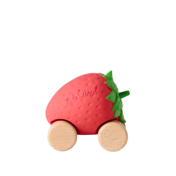 Oli&Carol | Bijtspeelgoed Sweety the Strawberry Car