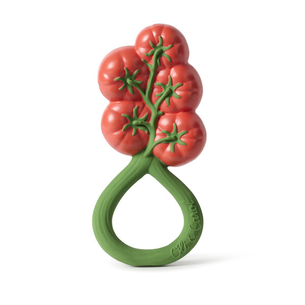 Oli&Carol | Bijtspeelgoed Tomato Rattle Toy