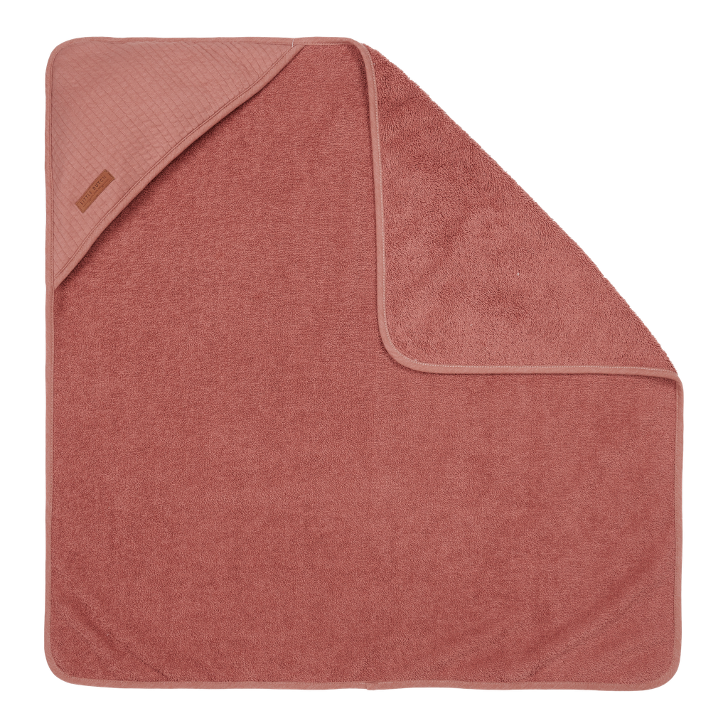 BADCAPE, Pure Pink Blush, roze, uni, katoen/badstof, 75x75cm