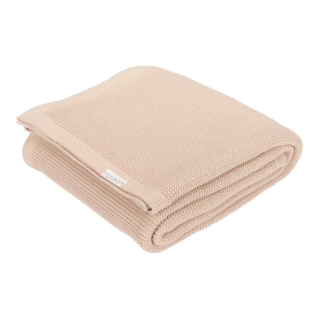 Little Dutch | Deken Wiegdeken Newborn Naturals beige 70x100cm  