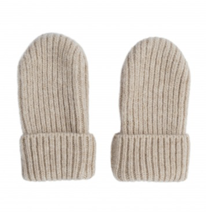 WANTEN, Folklore, Mittens, beige, 50-80, 0-12 m, boys/girls, ecru, uni, zonder vingers, Merino wol