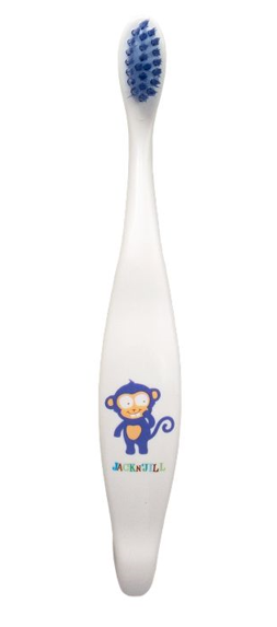 GEWONE TANDENBORSTEL, monkey, wit/blauw, Bio Toothbrush, 100% afbreekbaar materiaal, 1 stuk, tandverzorging