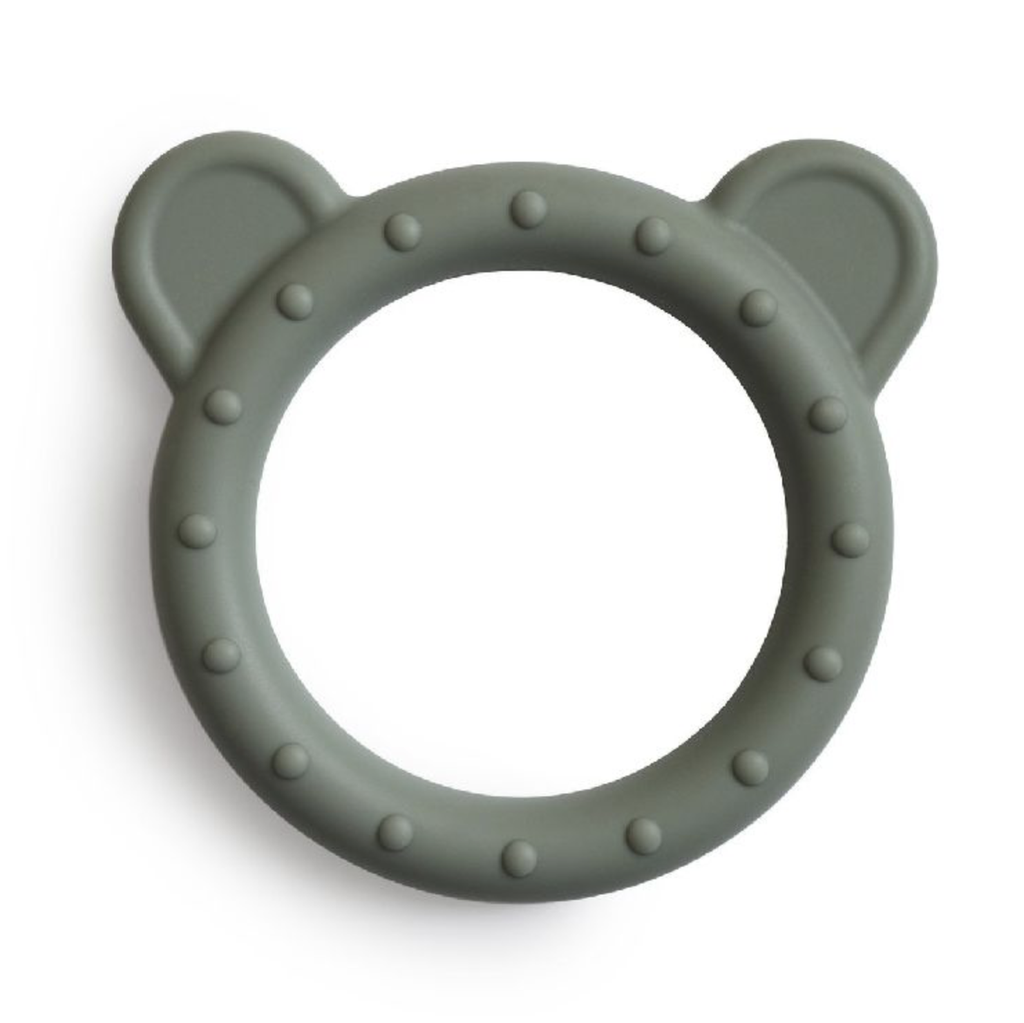 Mushie | Bijtring Teether Bear Dried Thyme Siliconen +0M