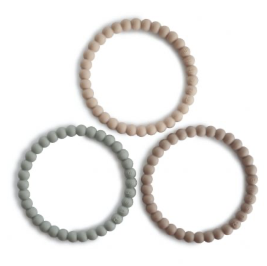 Mushie | Bijtring Bracelet Sage/Tuscany/Dese Siliconen +3M