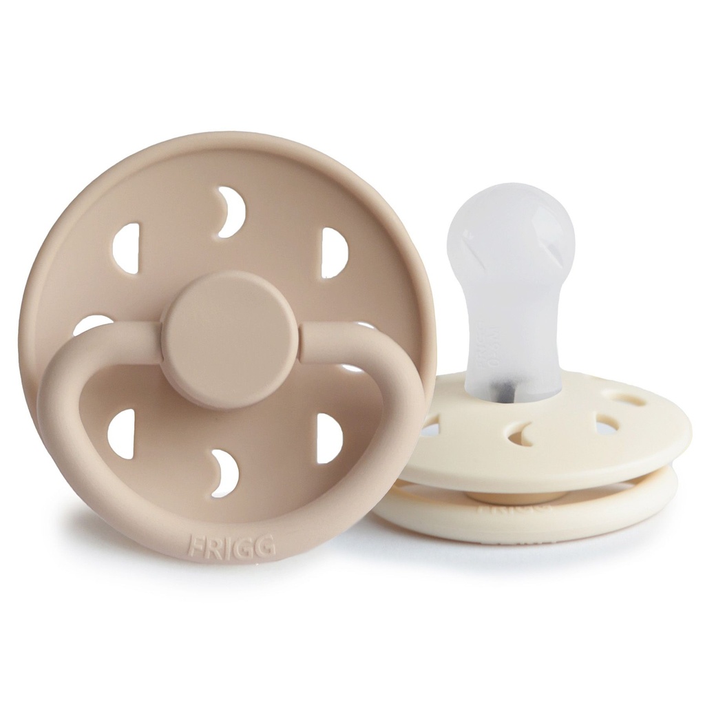 Frigg | Fopspeen Moon Ortho/Physio Siliconen Speen Cream/Croissant T1 0-6m 2-pack