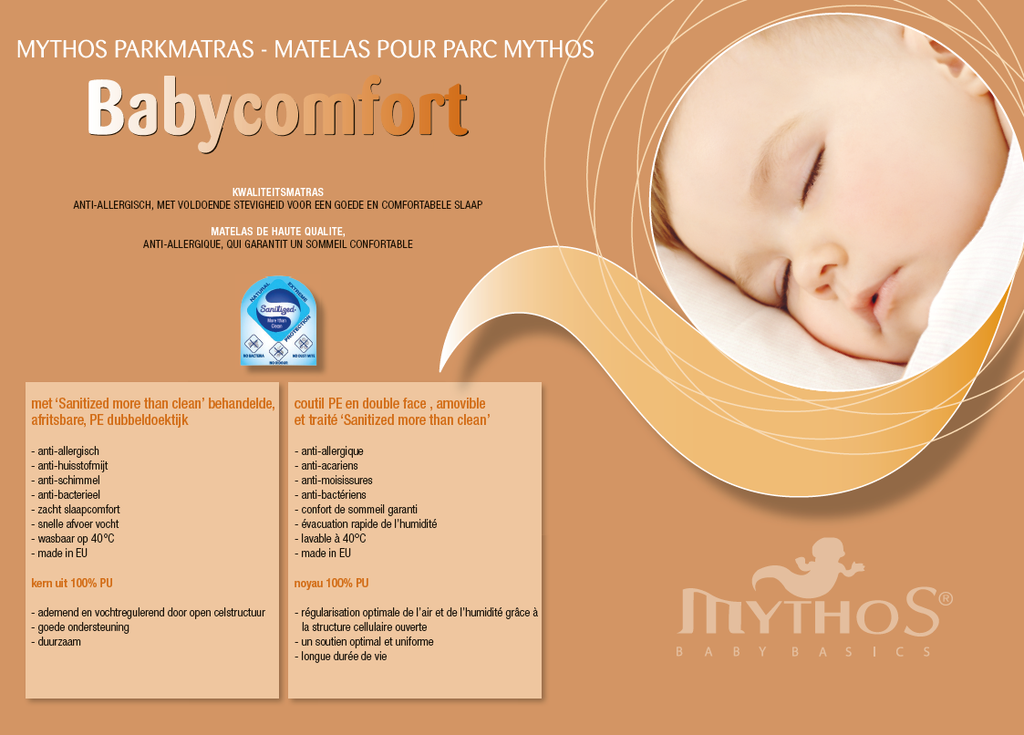 MYTHOS | Matras Babycomfort park 75x95cm