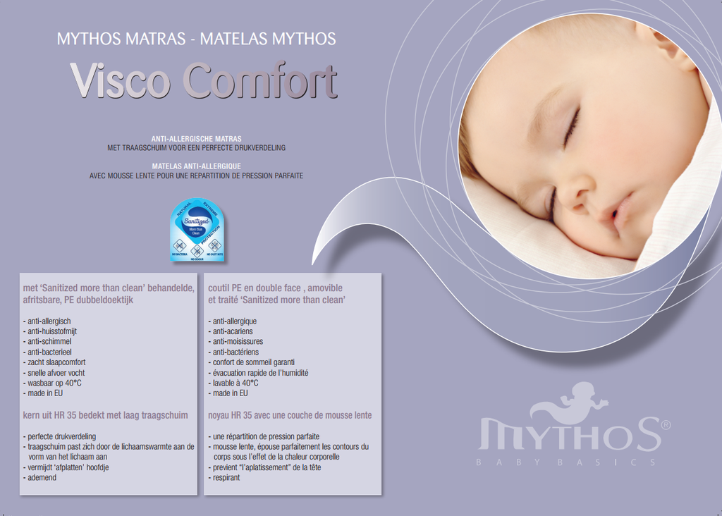 MYTHOS | Matras Viscose Comfort babybed 70x140cm 