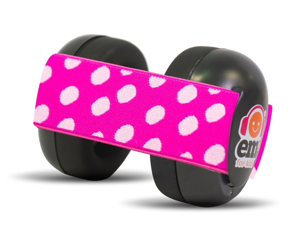 Em's for kids | Gehoorbescherming Baby headband black black/pink-white 