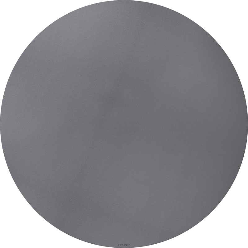 KNOEIMAT, Round Splash Mat, granite gray, grijs, uni, rond model, vinyl, 0.1x110cm