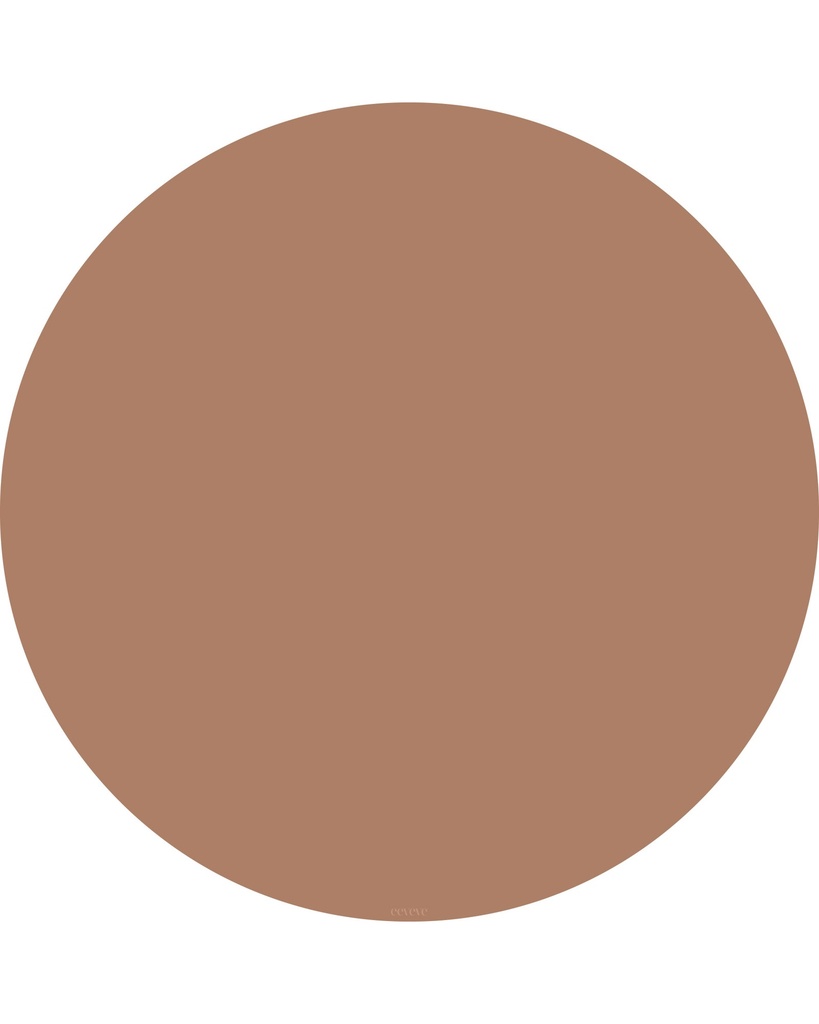 KNOEIMAT, Round Splash Mat, capuccino brown, bruin, uni, rond model, vinyl, 0.1x110cm