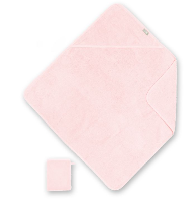 BADCAPE, Terry Mini Price, blush, roze, uni, badstof, 75x75cm, met washandje, 2023/24