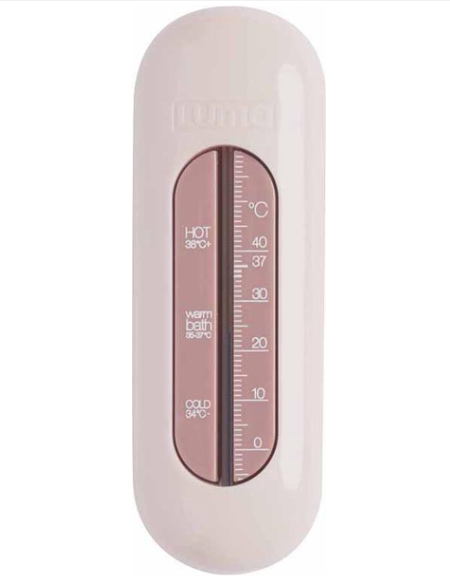 BADTHERMOMETER, analoog, Blossom Pink, Bath thermometer, roze, ovaal, waterdicht, thermometer