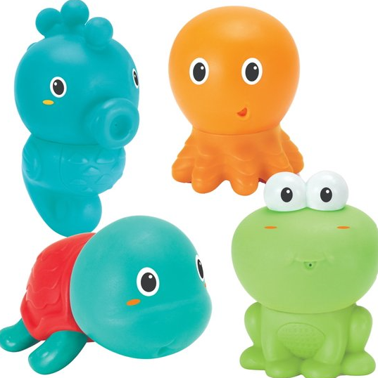 Infantino | Badspeelgoed Plug & Play Squiters Kunststof +12m 4-pack