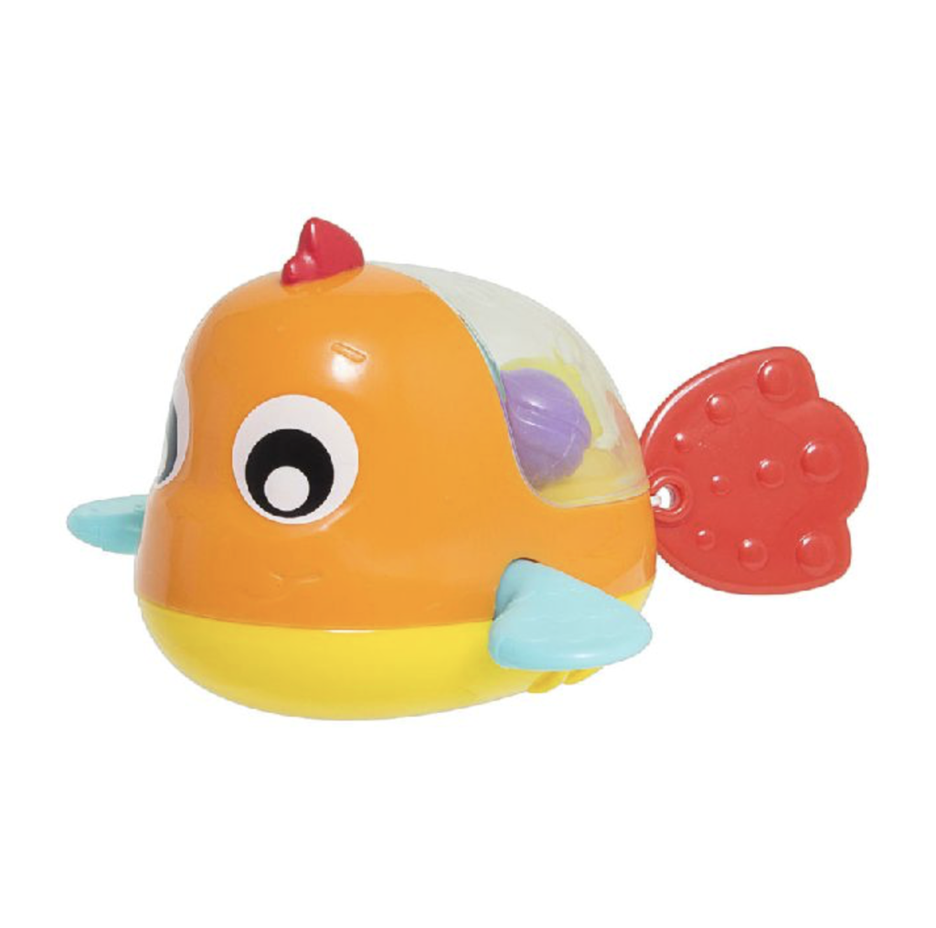 BADSPEELGOED, Paddling Bath Fish, speelgoed, Bath Toys, geel/oranje, kunststof, +muziek, +12m