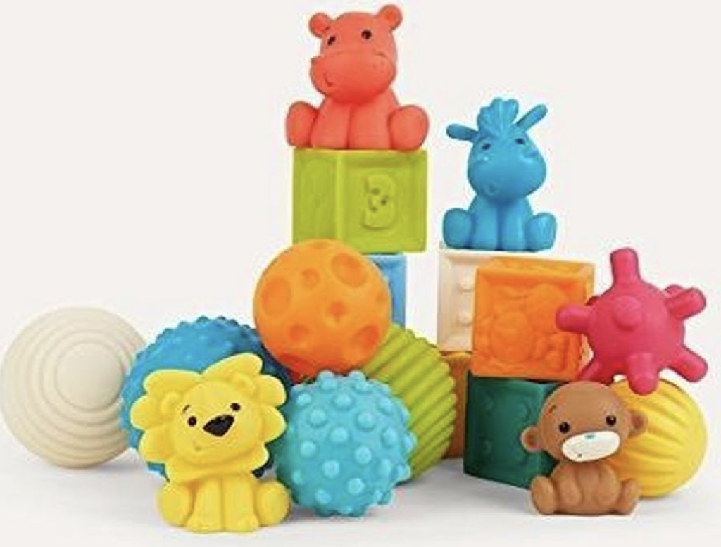 BAL, Ball Block Buddies, Sensory, multikleur, kunststof, vanaf 0 maand