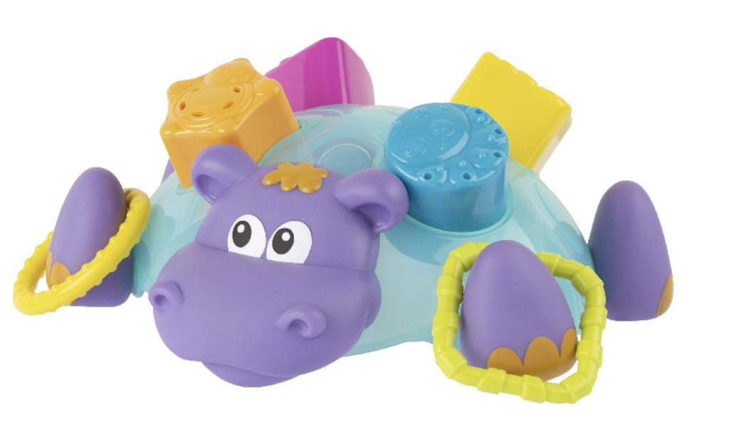 BADSPEELGOED, Float Along Hippo Shape Sorter, Bath Toys, multikleur, kunststof, +activities, vanaf 9 maanden