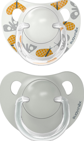 Suavinex | Fopspeen A Walk In The Park Siliconen Speen Dental/Anatom Gray 6-18M 2-pack 