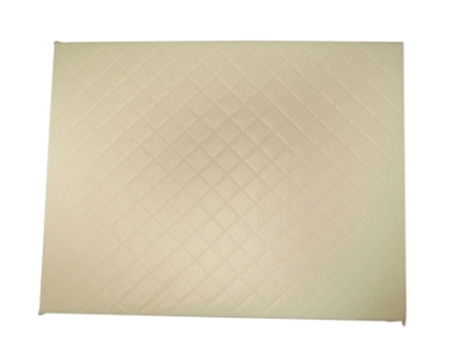 [269805] PARKLEGGER, white, matelasse, 72.5x93 cm , uni, ecru, boven matelasse, onderkant uni, PVC, 4 cm dik